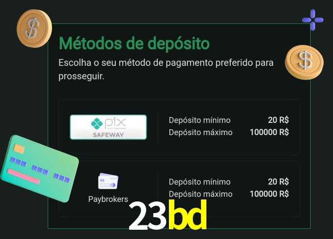 O cassino 23bd oferece uma grande variedade de métodos de pagamento